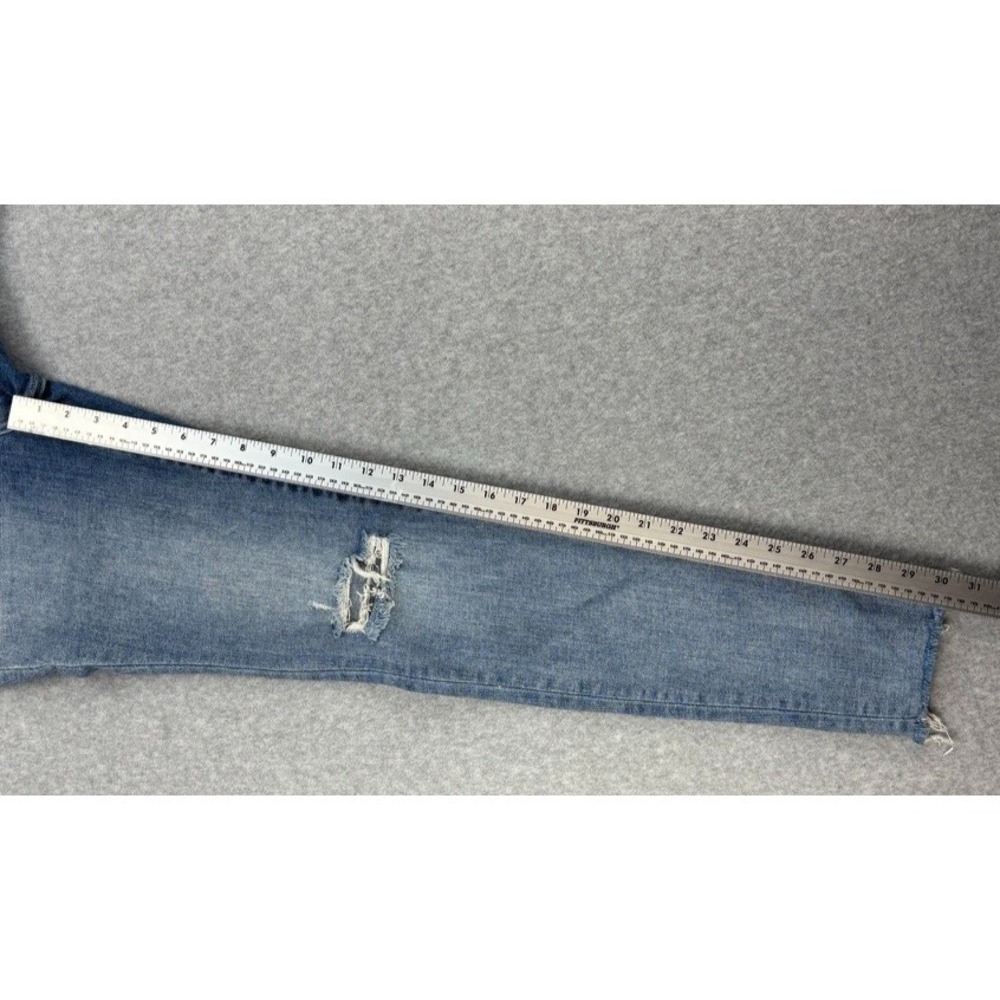 Judy Blue Skinny Fit Jeans Sz 7/28 Destroyed Light Wash Stretch Raw Hem Punk Fun - Picture 12 of 12